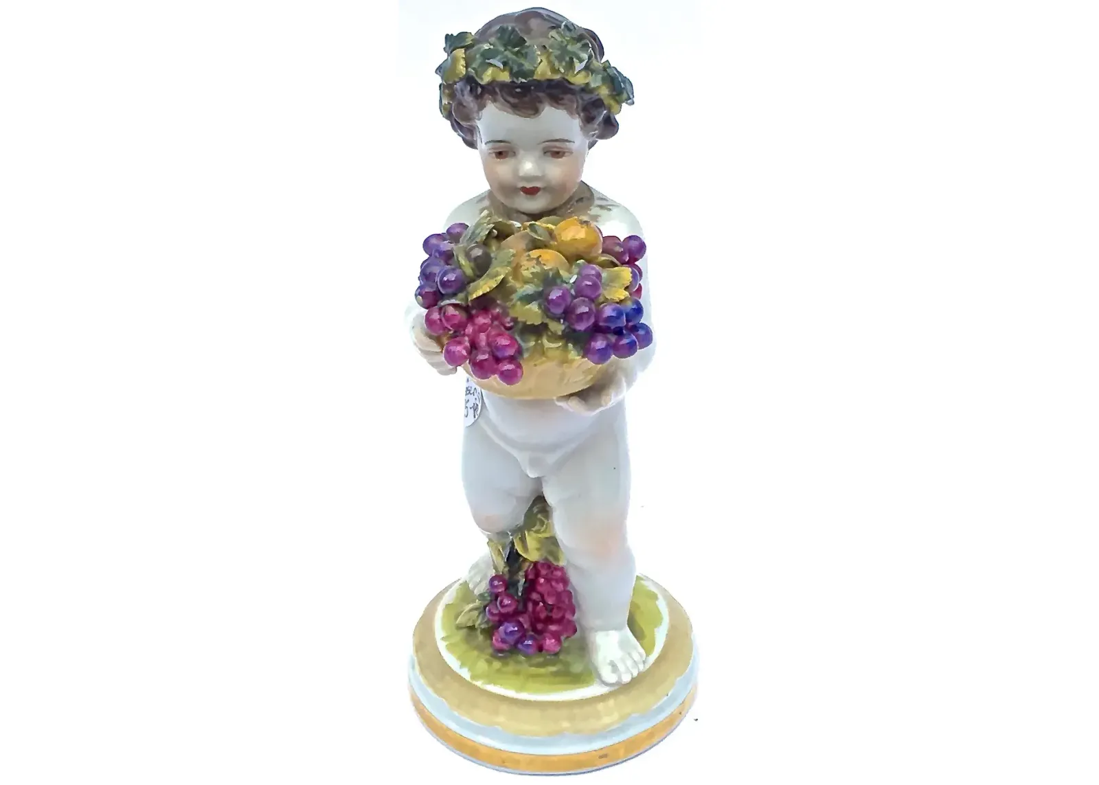 Antique Cherub Figurine - Vermilion Designs - White