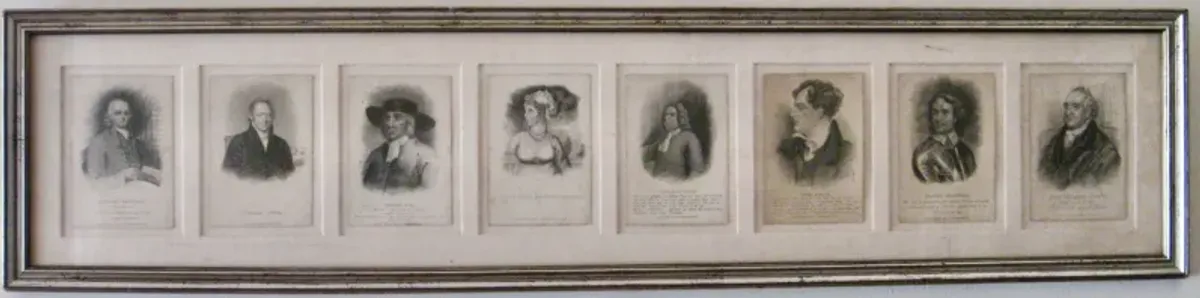 1820s English Portrait Etchings - The Emporium Ltd. - Gray