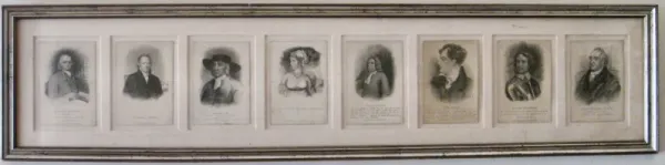 1820s English Portrait Etchings - The Emporium Ltd. - Gray