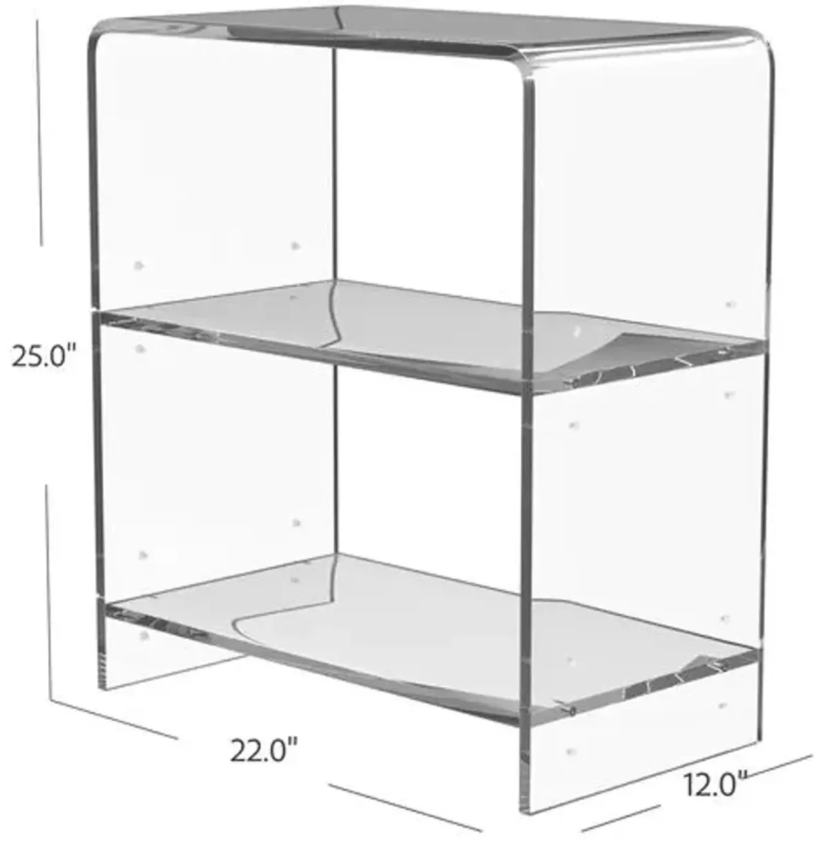 Milly Bookcase - Acrylic - Clear