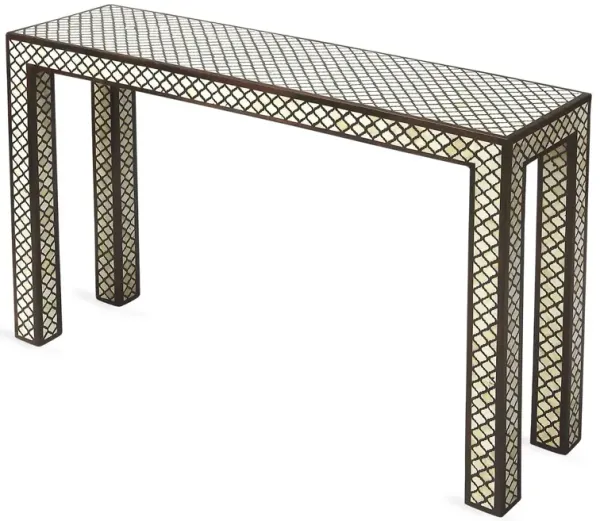 Pia Bone-Inlay Console, Ivory