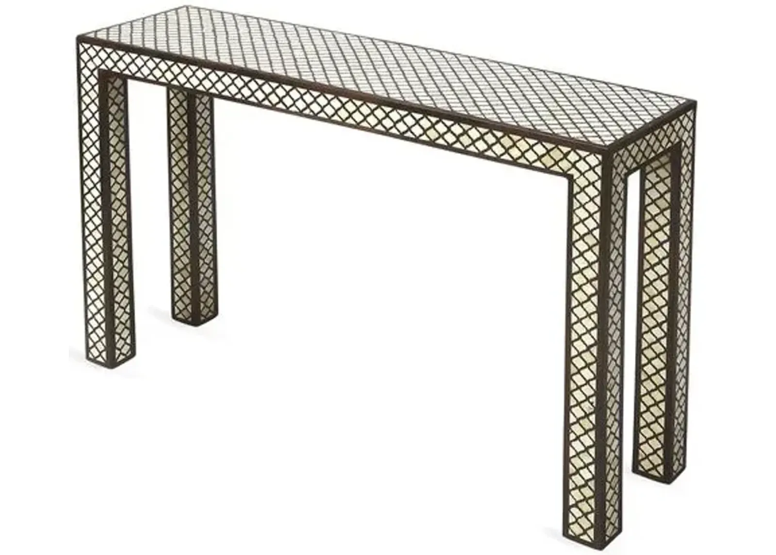 Pia Bone-Inlay Console - Ivory