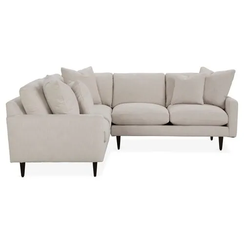 Onslow Crypton Sectional - Ivory - Handcrafted