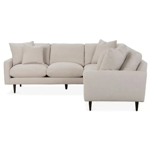 Onslow Crypton Sectional - Ivory - Handcrafted