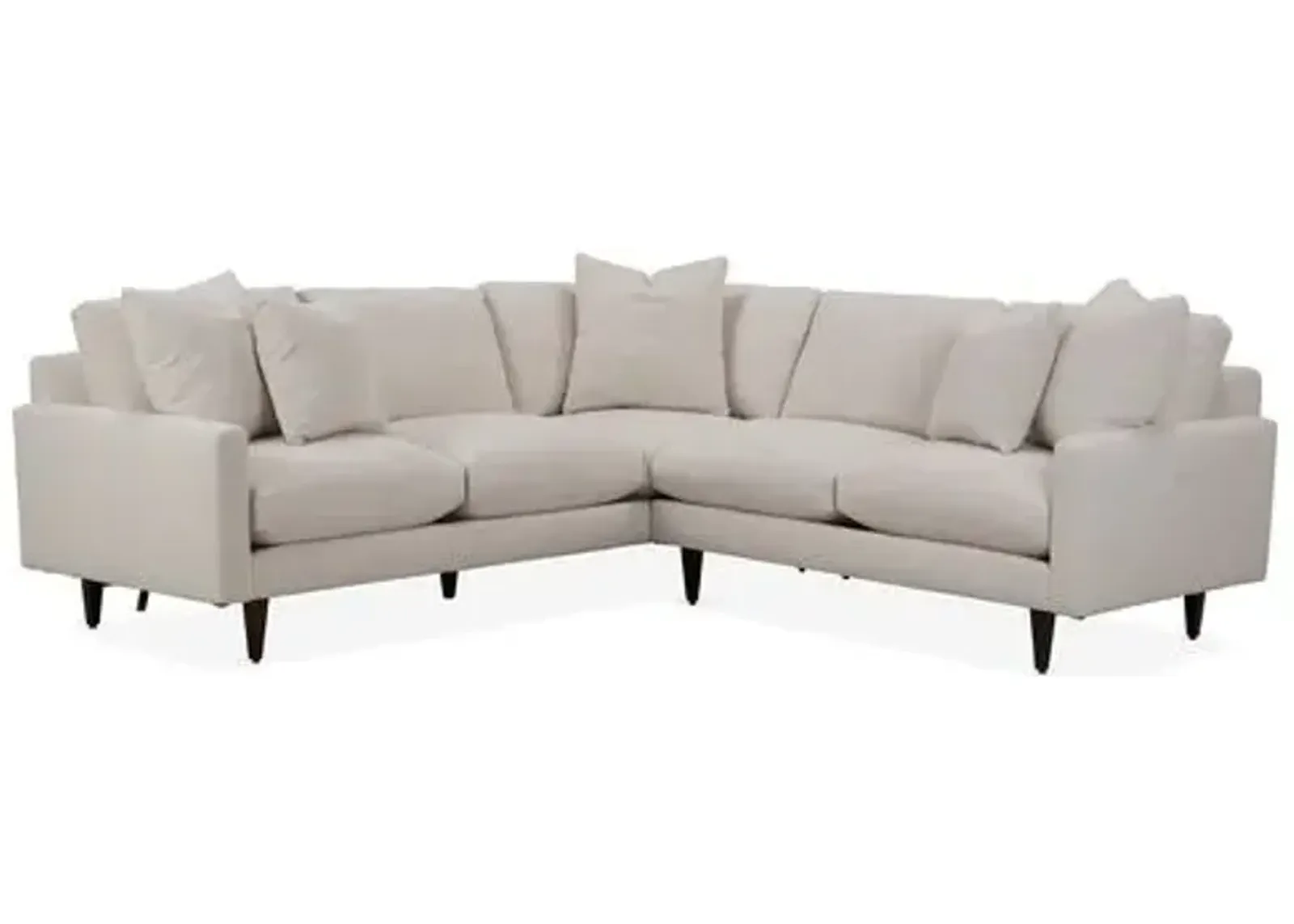 Onslow Crypton Sectional - Ivory - Handcrafted