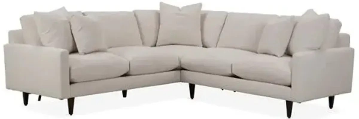 Onslow Crypton Sectional - Ivory - Handcrafted