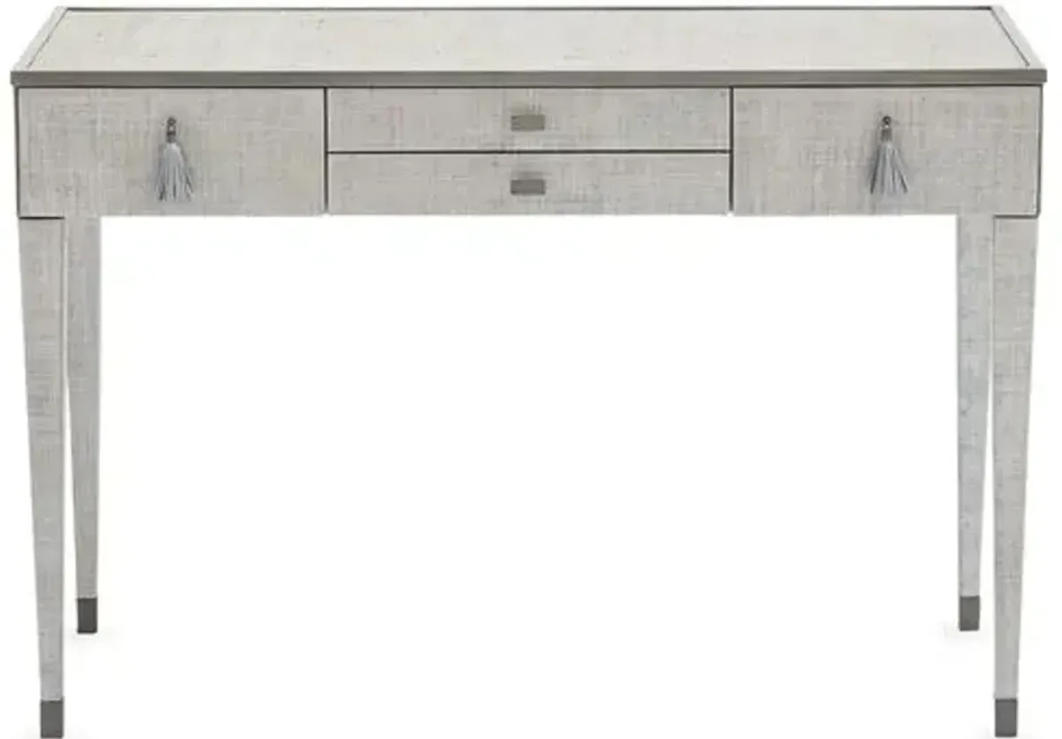 Ann Gish Argento Desk - Pewter - Global Views - Silver