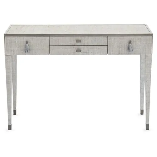 Ann Gish Argento Desk - Pewter - Global Views - Silver