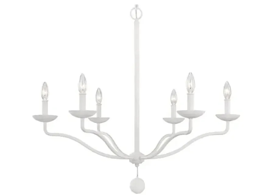 Visual Comfort - Annie 6-Light Chandelier - Plaster White