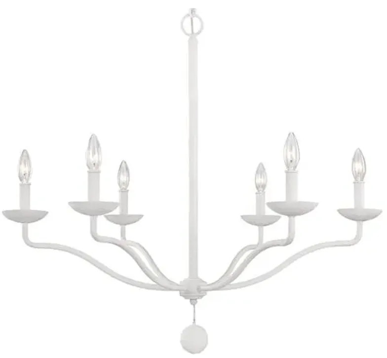 Visual Comfort - Annie 6-Light Chandelier - Plaster White