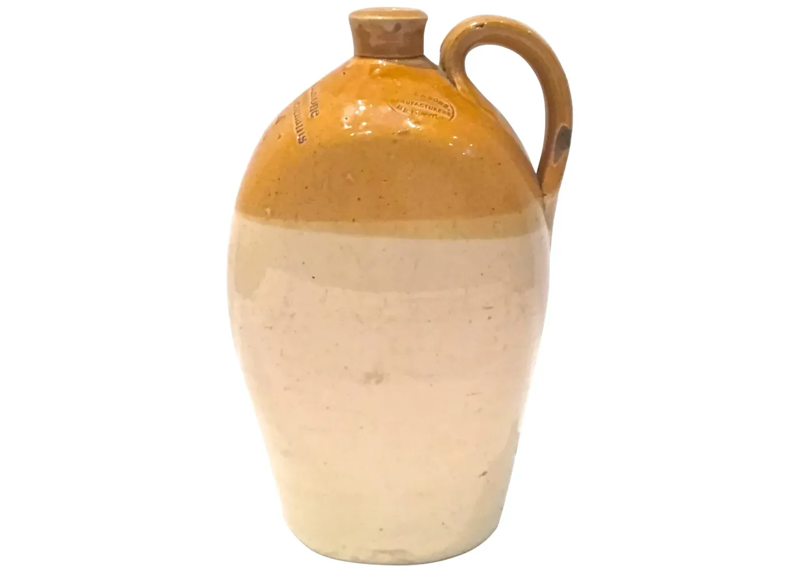 Antique Two-Tone Jug - Vermilion Designs - Beige