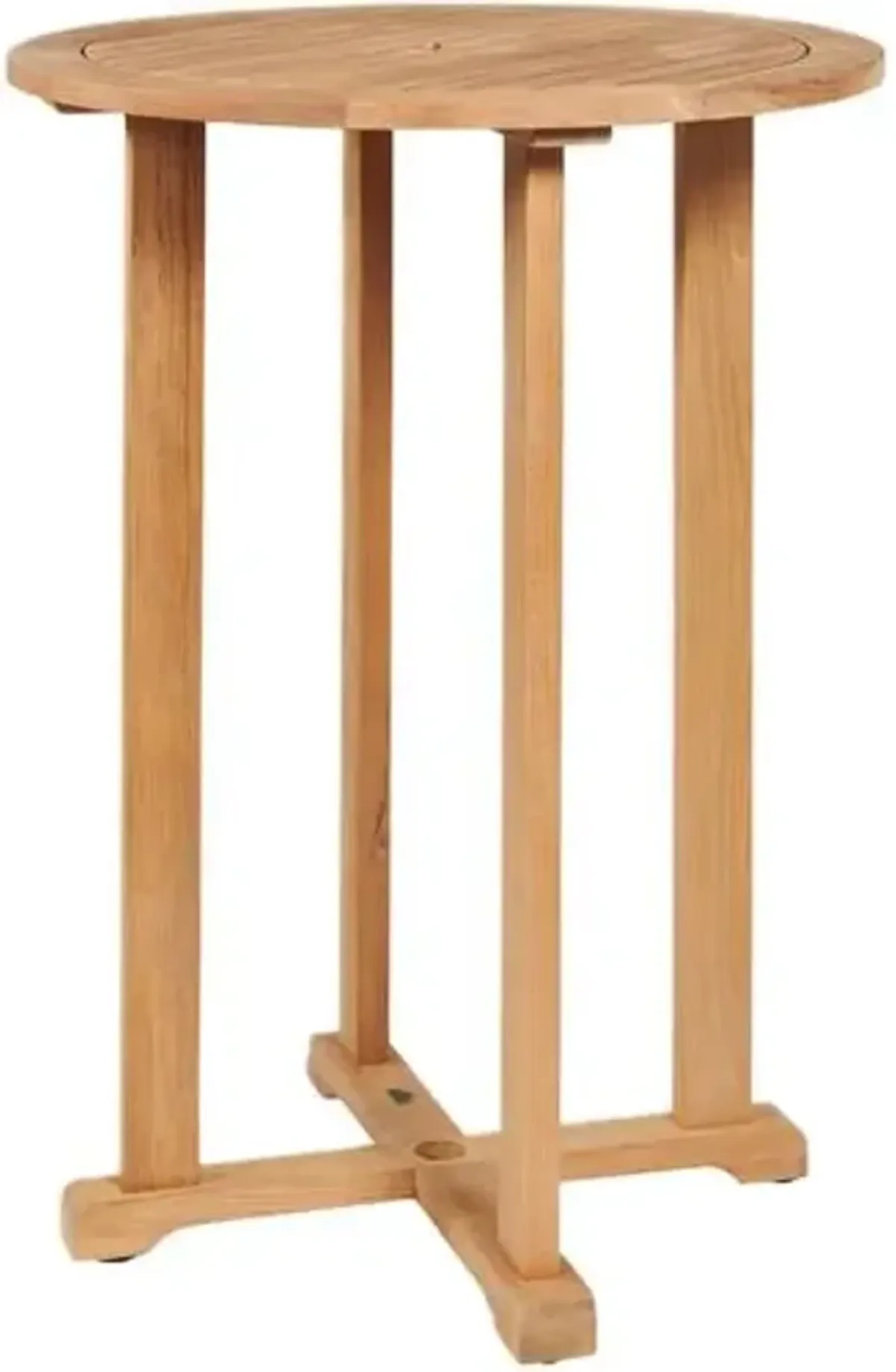 Palm 3-Pc Outdoor Teak Bar Set - Natural - Brown