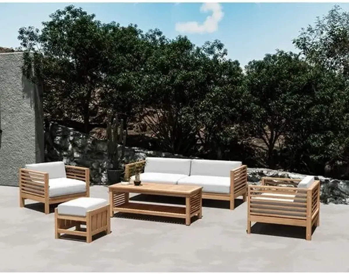 Summer 5-Pc Outdoor Sofa Set - Canvas White Sunbrella