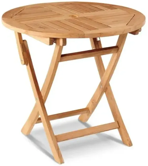 Valencia Outdoor Teak Bistro Table - Natural - Brown