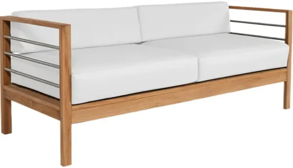 Summer Outdoor Teak Bench, Natural Sunbrella