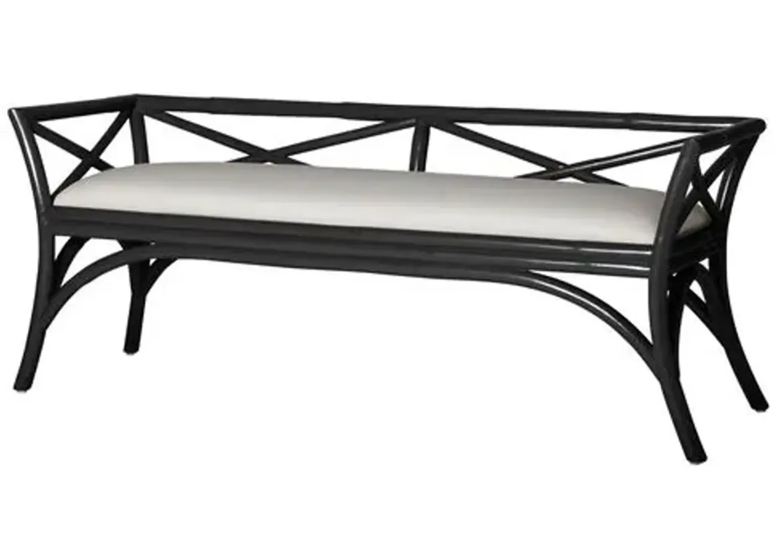 Charlotte Bench - Black - White