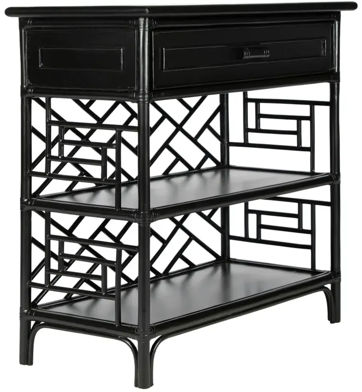 Chippendale Nightstand, Black