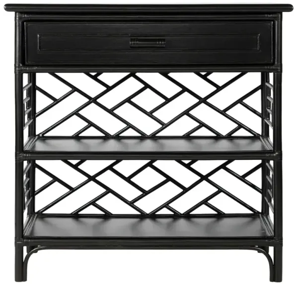 Chippendale Nightstand, Black