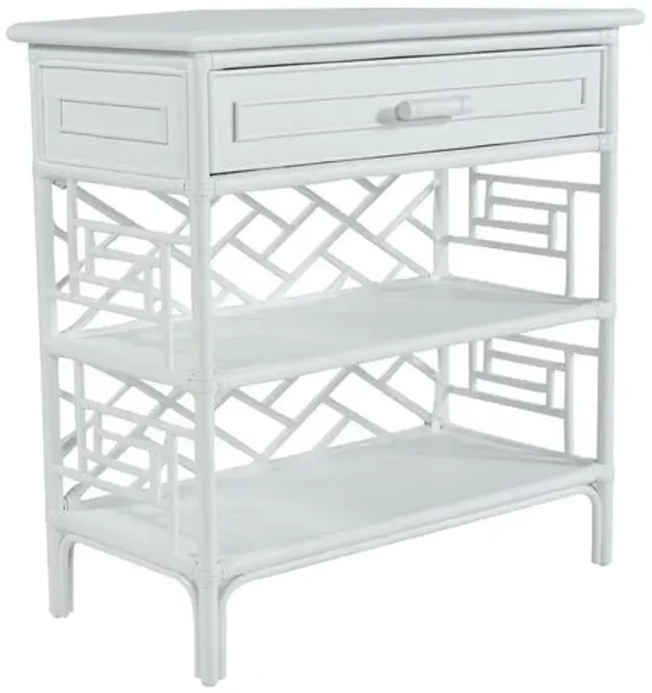 Chippendale Nightstand - White