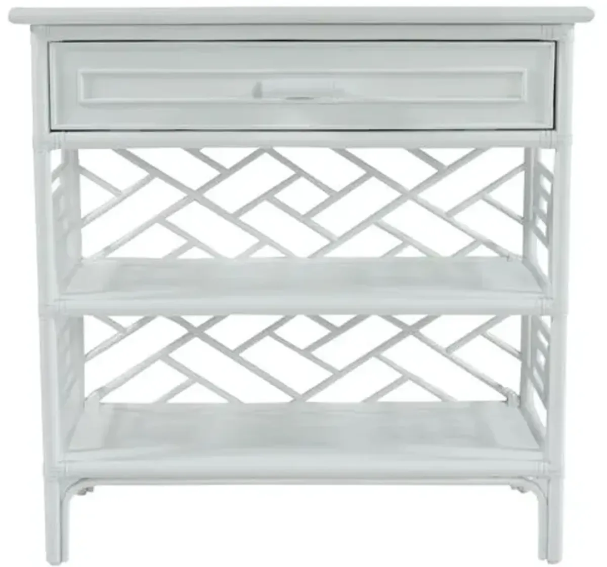 Chippendale Nightstand - White