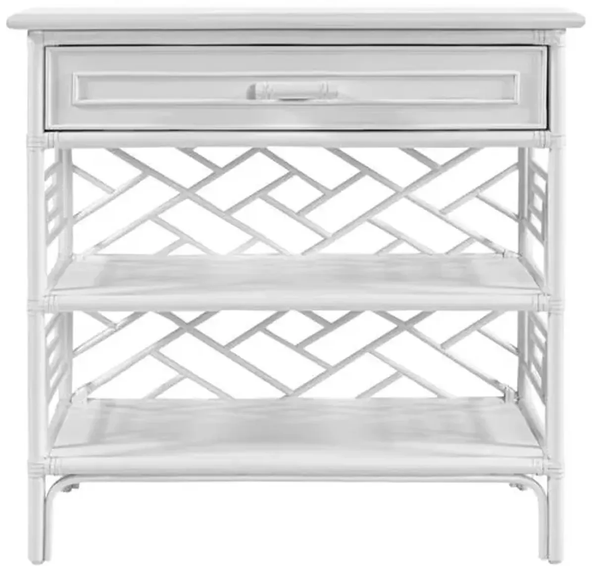 Chippendale Nightstand - White