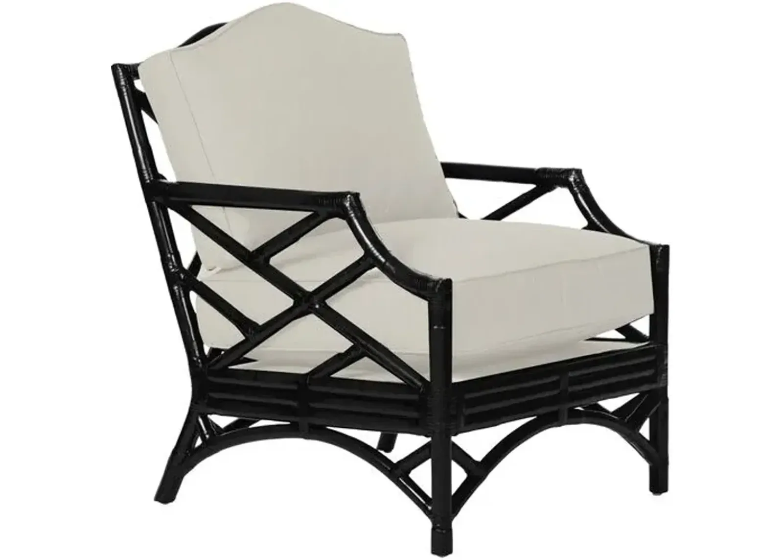 Chippendale Accent Chair - Black - White, Comfortable, Durable, Cushioned