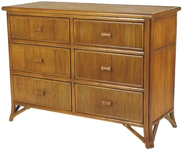 Pencil Rattan Dresser - Camel Brown