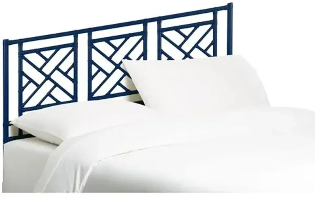 Chippendale Headboard - Navy - Blue