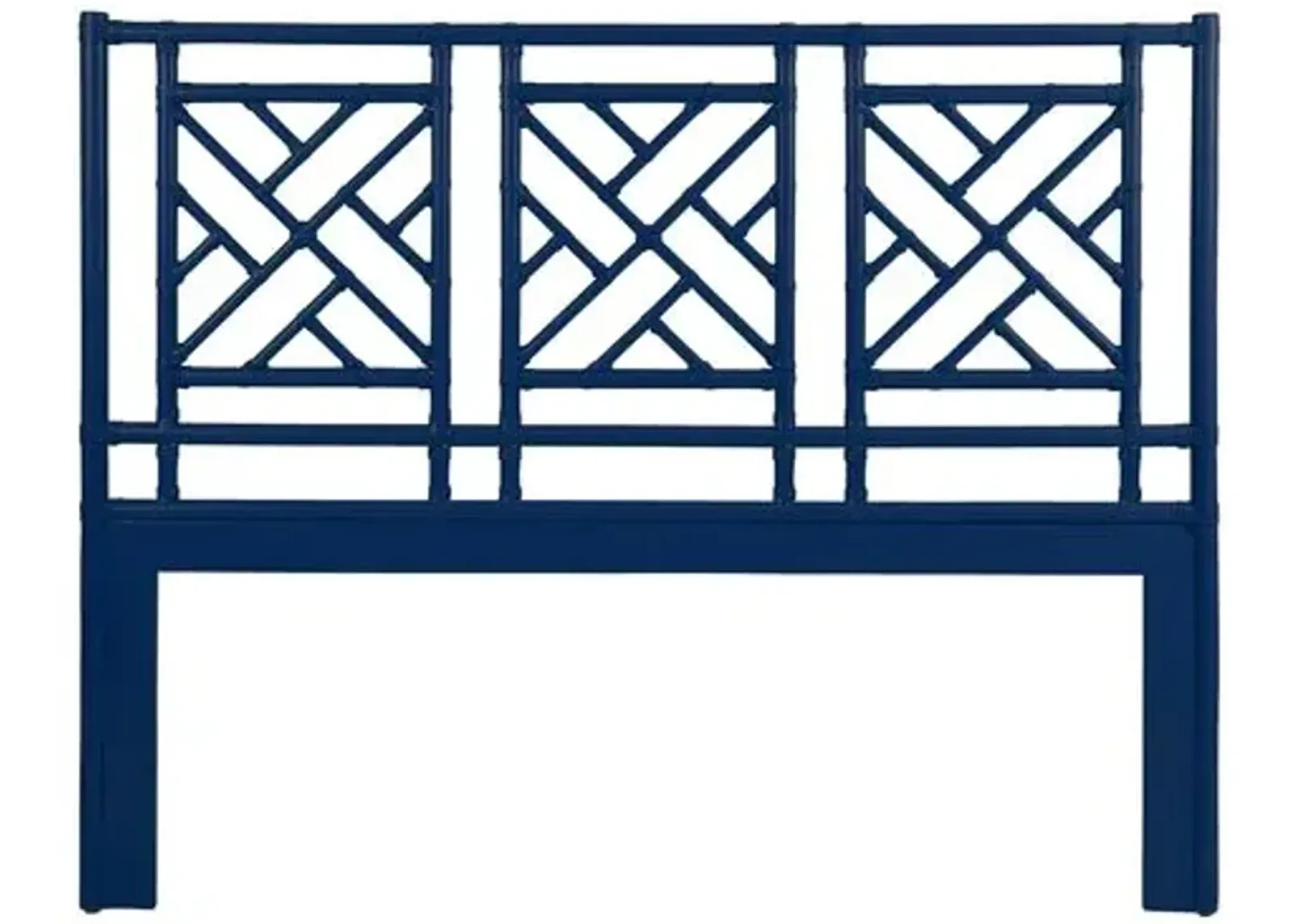 Chippendale Headboard - Navy - Blue