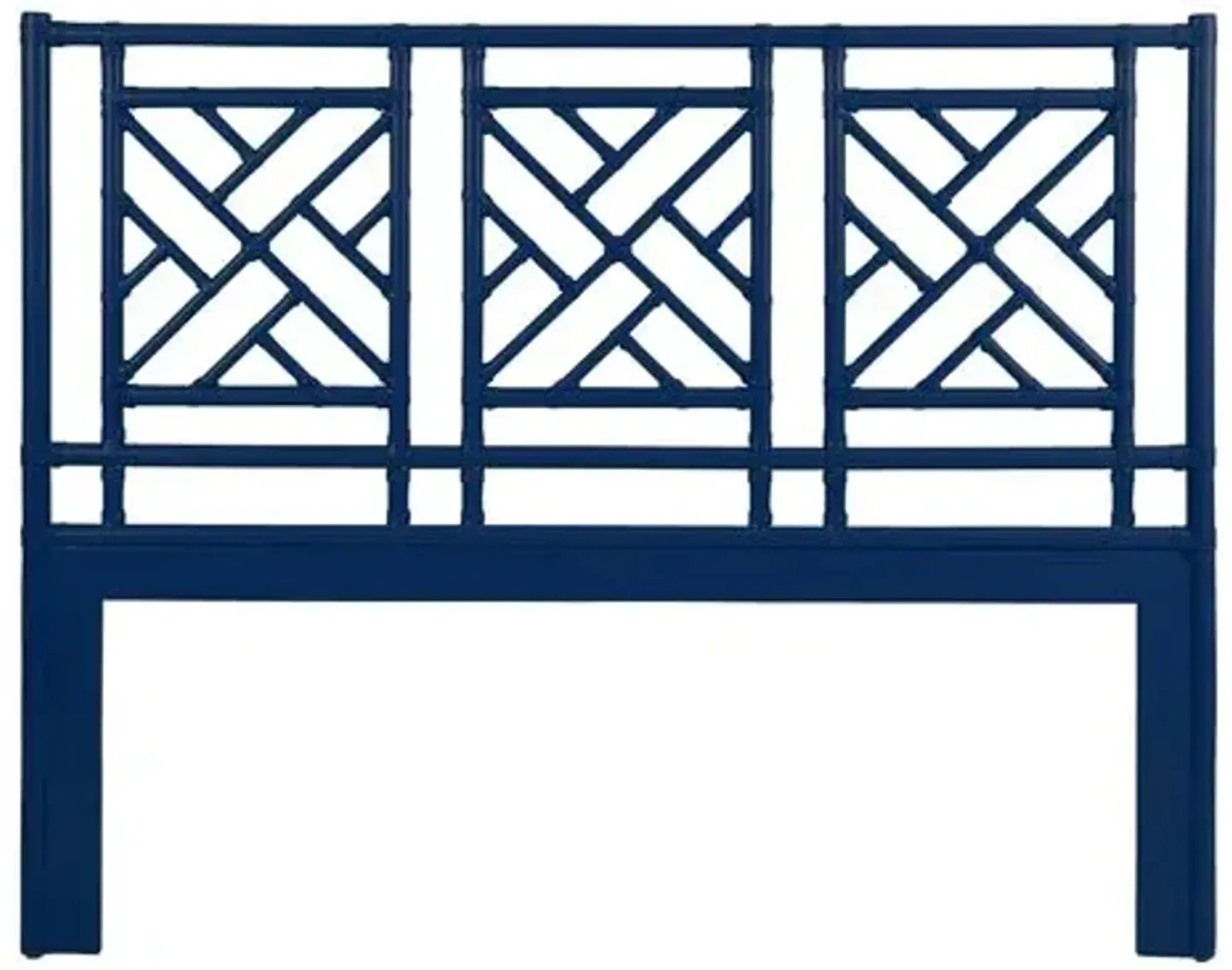 Chippendale Headboard - Navy - Blue