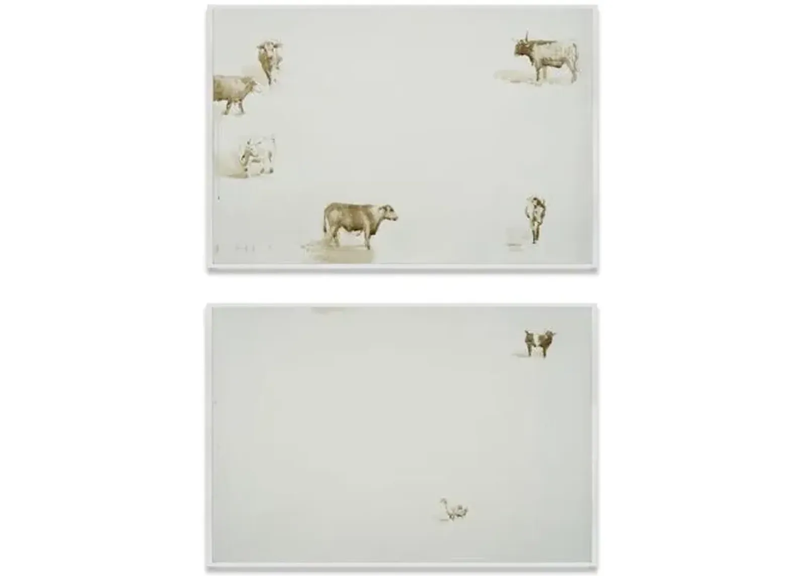 Mary H. Case - The Grass is Always Greener Diptych - White