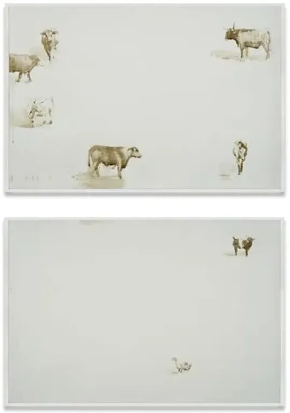 Mary H. Case - The Grass is Always Greener Diptych - White