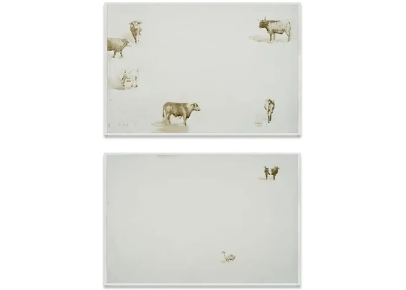 Mary H. Case - The Grass is Always Greener Diptych - White