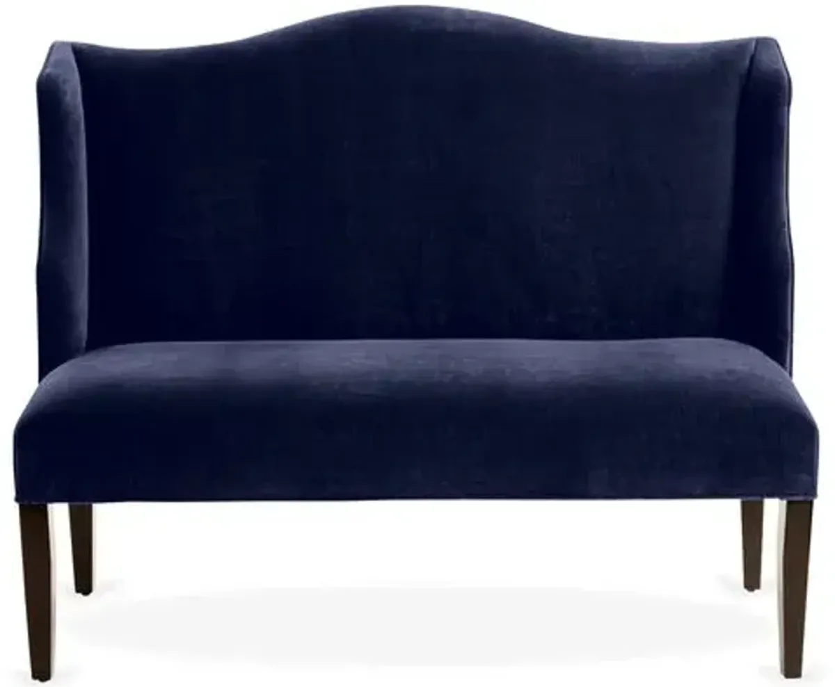 Chelsea Camelback Banquette - Handcrafted - Blue