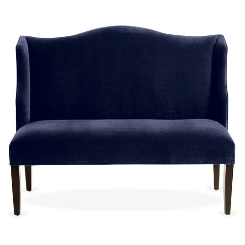 Chelsea Camelback Banquette - Handcrafted - Blue