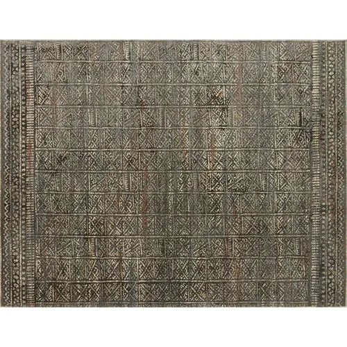 Ridged Rug - Charcoal - Gray - Gray