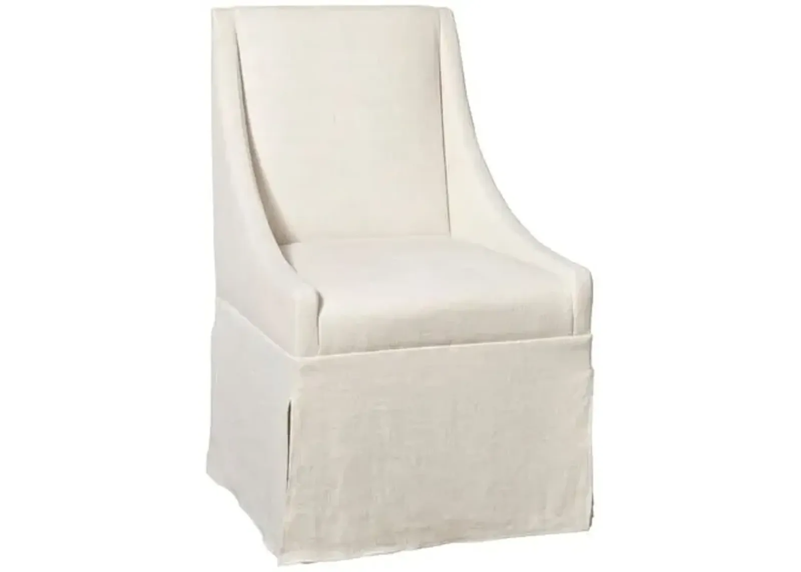 Towsend Skirted Armchair - Ivory Linen