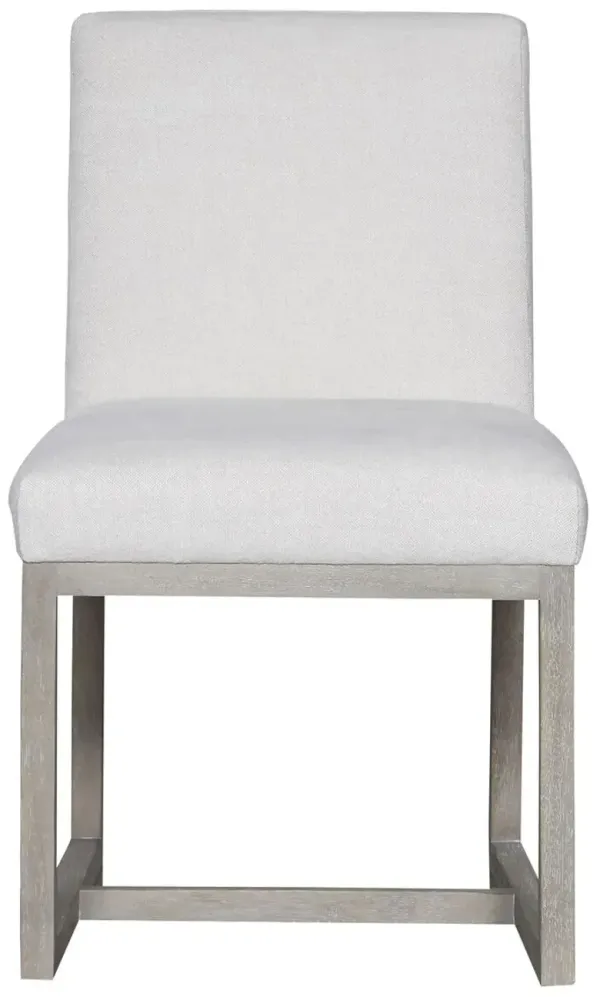 Carter Dining Side Chair, Ivory/White Crypton