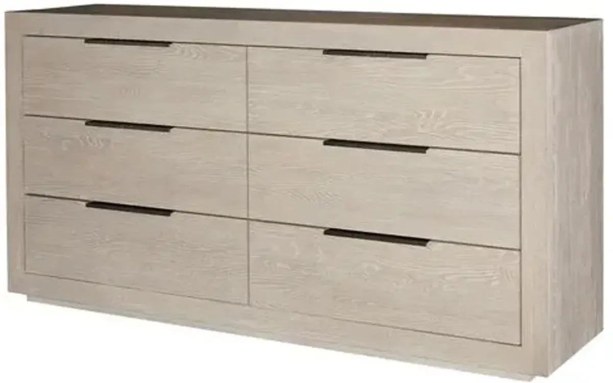 Henley 6-Drawer Dresser - Quartz Whitewash - Beige