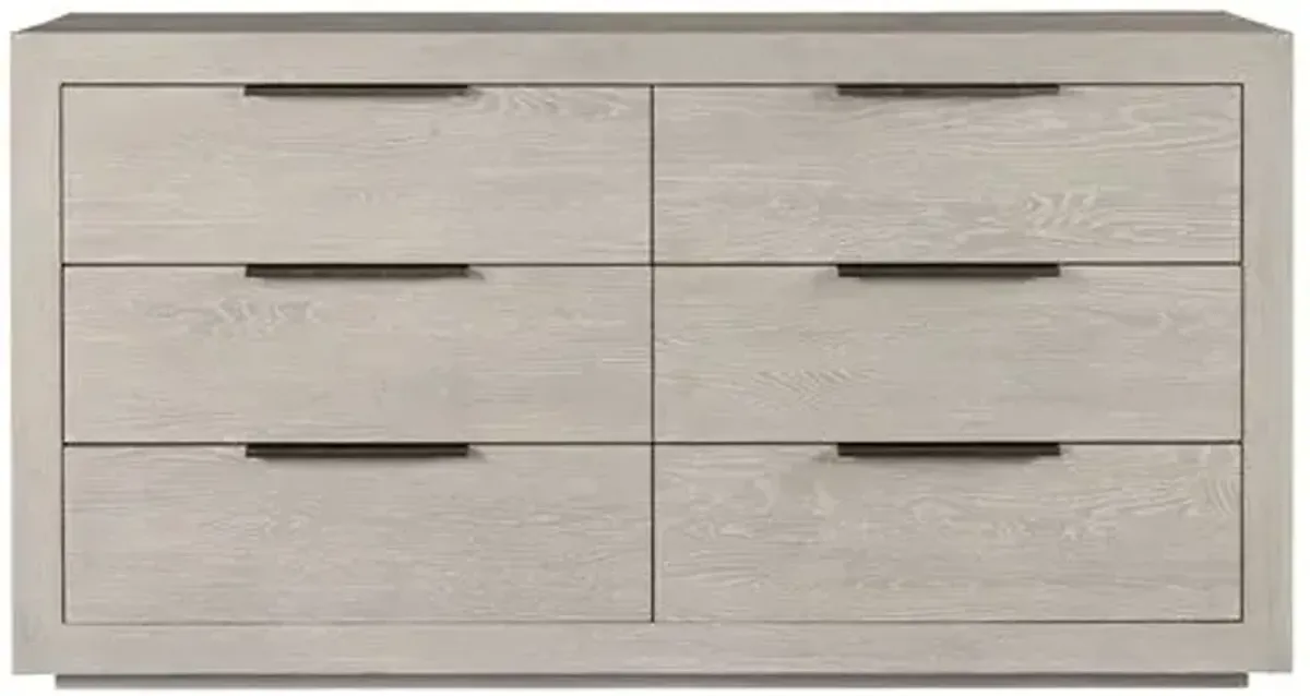 Henley 6-Drawer Dresser - Quartz Whitewash - Beige