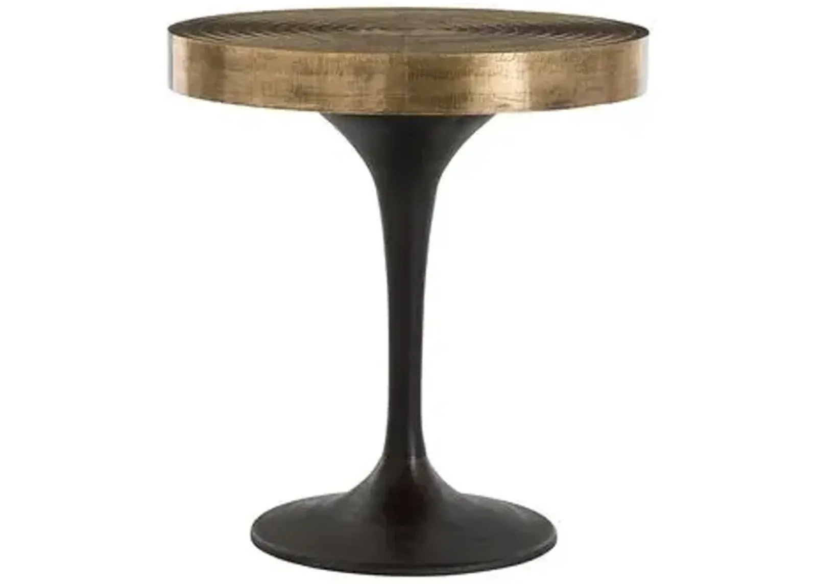 Daryl Side Table - Antiqued Brass - Arteriors - Gold