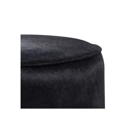 Pratt Drum-Style Ottoman - Black - Arteriors