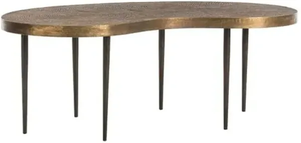 Sloan Coffee Table - Antiqued Brass - Arteriors - Gold