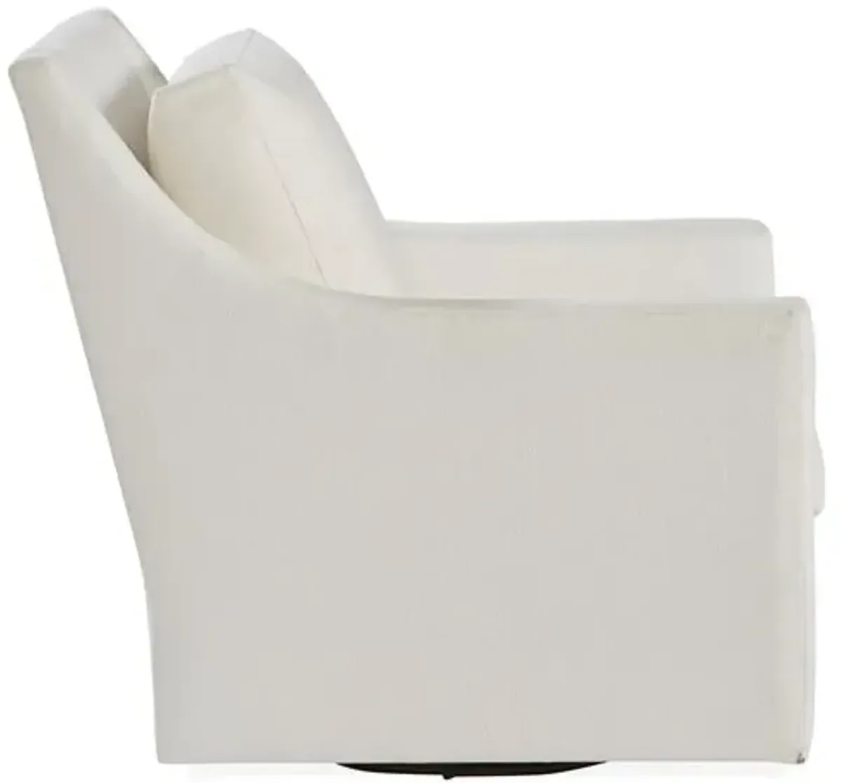 Fairfax Swivel Accent Chair - White Crypton - Miles Talbott - Handcrafted, Comfortable, Durable, Cushioned