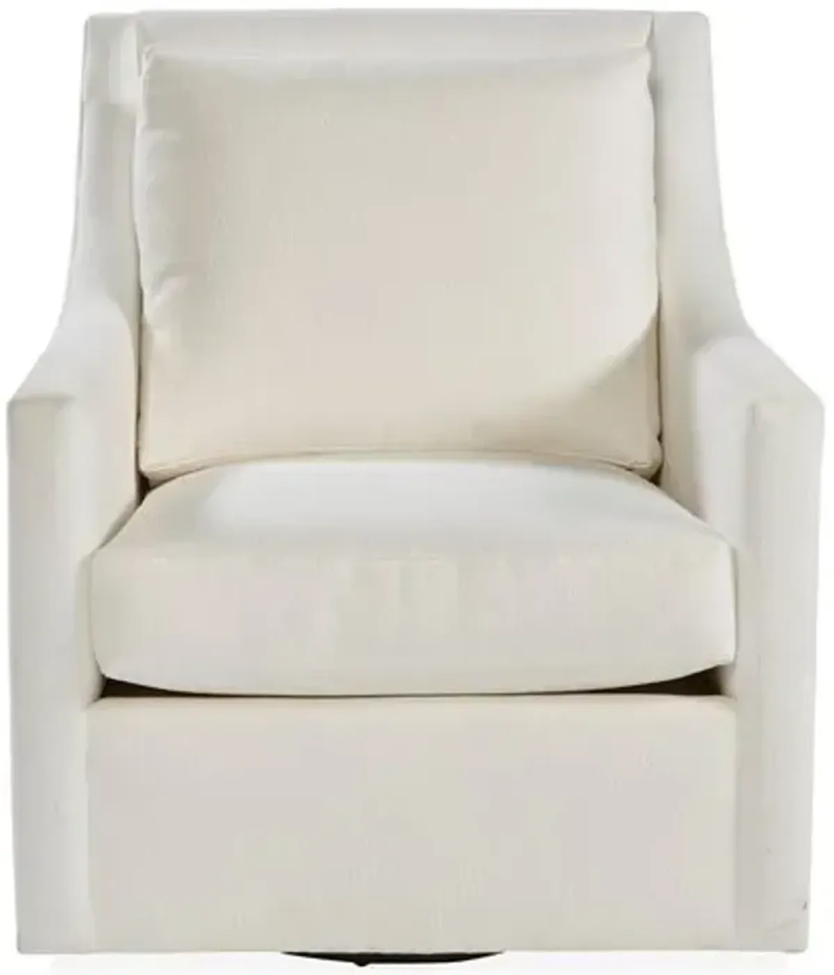 Fairfax Swivel Accent Chair - White Crypton - Miles Talbott - Handcrafted, Comfortable, Durable, Cushioned