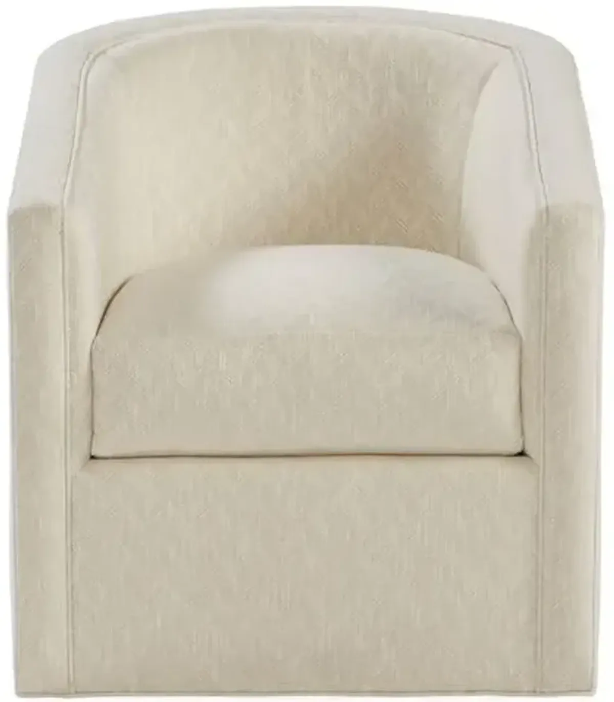 Monica Swivel Club Chair - Parchment Crypton - Miles Talbott - Hancrafted in the USA