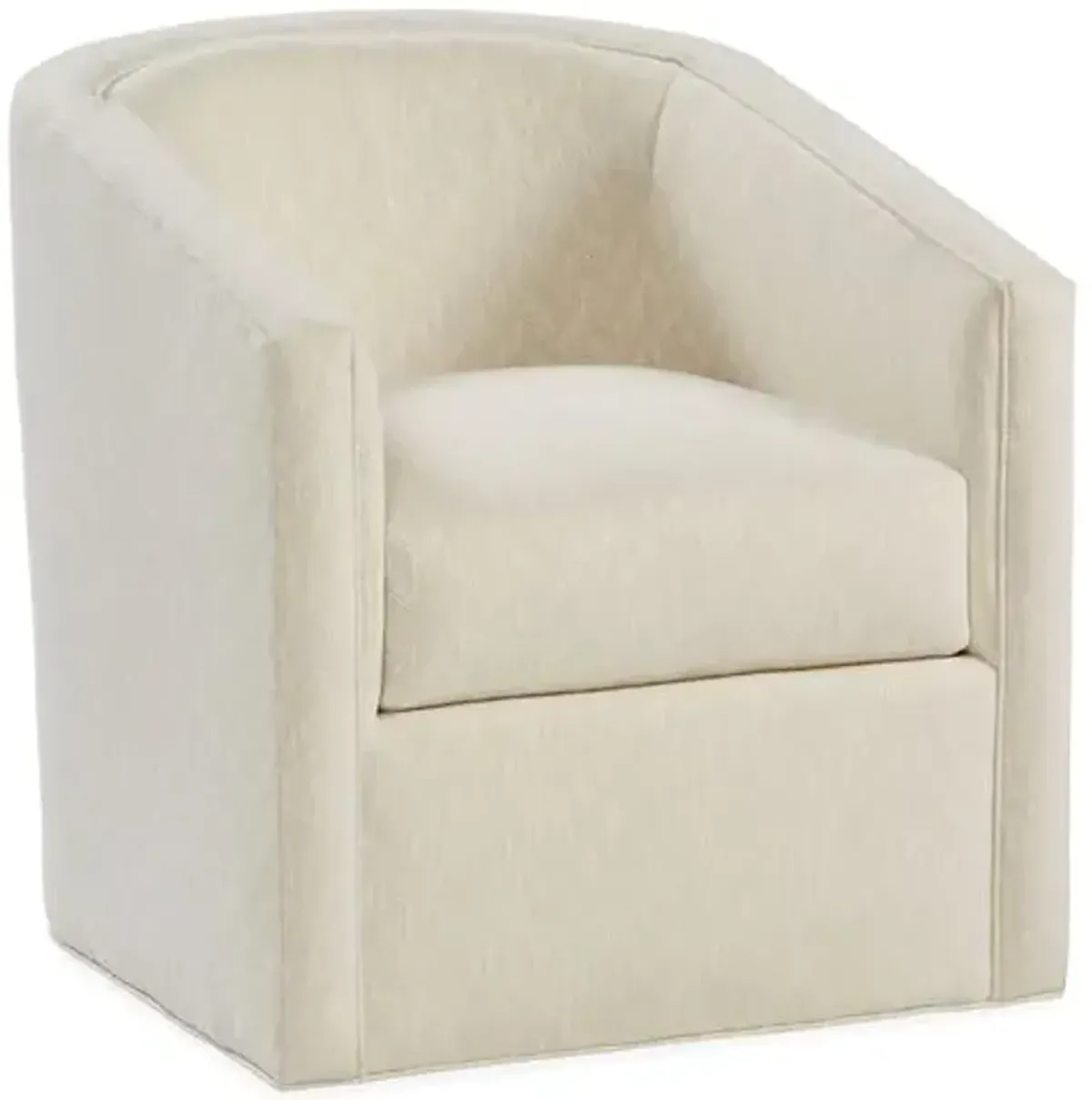 Monica Swivel Club Chair - Parchment Crypton - Miles Talbott - Hancrafted in the USA