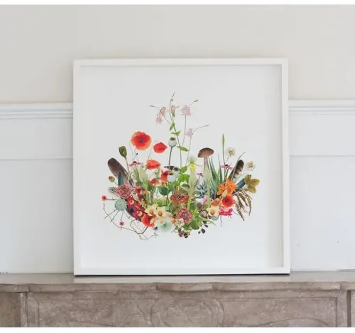 Dawn Wolfe - 3D Plant Montage: Poppies - Dawn Wolfe Design - Pink