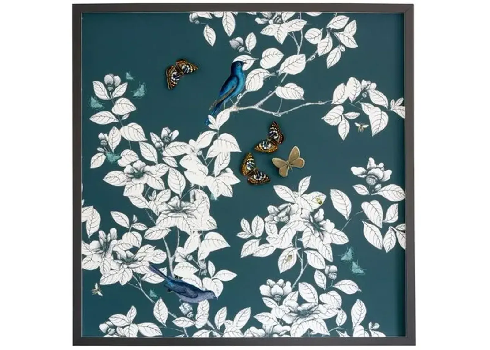 Dawn Wolfe - Dimensional Chinoiserie: Teal - Dawn Wolfe Design - Blue