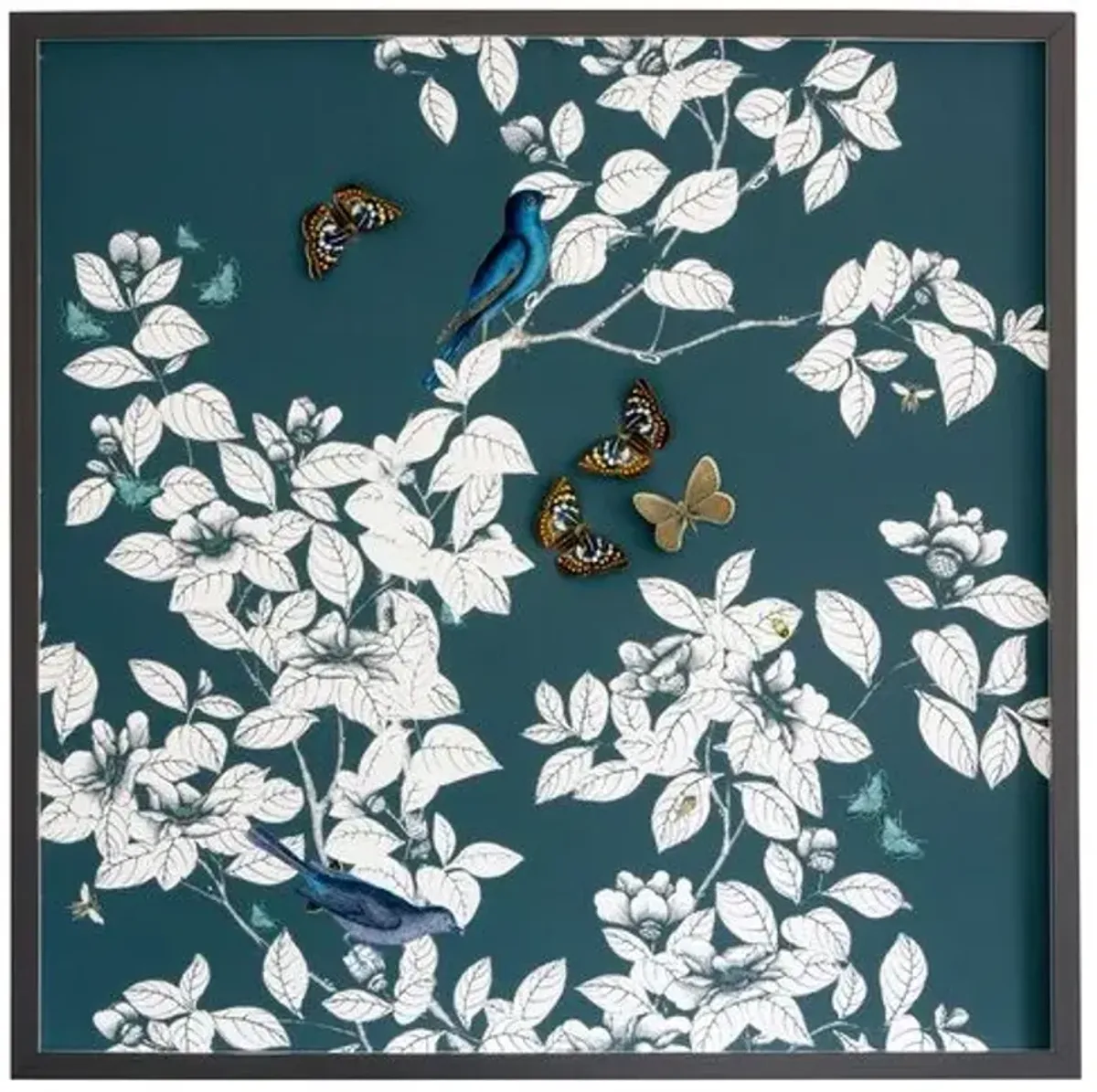 Dawn Wolfe - Dimensional Chinoiserie: Teal - Dawn Wolfe Design - Blue